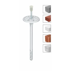 Diblu pentru polistiren cu cui metalic si cap din plastic, LMX 10x110 mm, flansa 60 mm, Klimas Wkret-met LMX10110