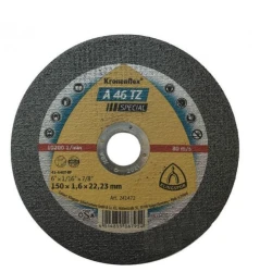 Disc de debitare Kronenflex A46 TZ Special pentru inox si otel, cu autoascutire, 150X1.6X22.23 mm, Klingspor A4615