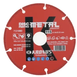 Disc universal segmentat pentru otel Kronus, 115X1.2X22.23 mm, Kronus U902782