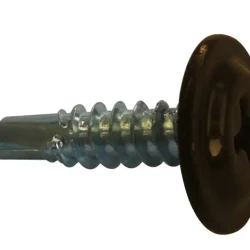 Surub autoforant,cap plat cu saiba, 4.2X14mm RAL8017