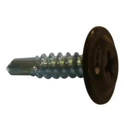 Surub autoforant,cap plat cu saiba, 4.2X14mm RAL8017