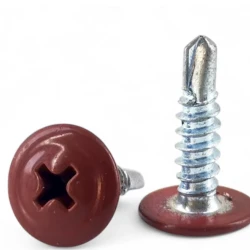 Surub autoforant,cap plat cu saiba, 4.2X16mm RAL3011