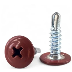 Surub autoforant,cap plat cu saiba, 4.2X16mm RAL3011