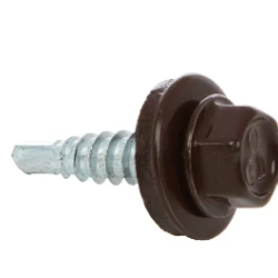 Surub autoforant, pentru lemn, cu cap hexagonal si saiba EPDM, 4.8X19mm RAL8017