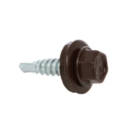 Surub autoforant, pentru lemn, cu cap hexagonal si saiba EPDM, 4.8X19mm RAL8017