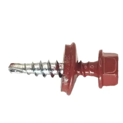 Surub autoforant, pentru lemn, cu cap hexagonal si saiba EPDM, 4.8X19mm RAL3011