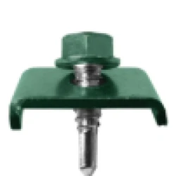 Clema prindere panou gard bordurat cu surub autoforant 6.3X25mm RAL6005