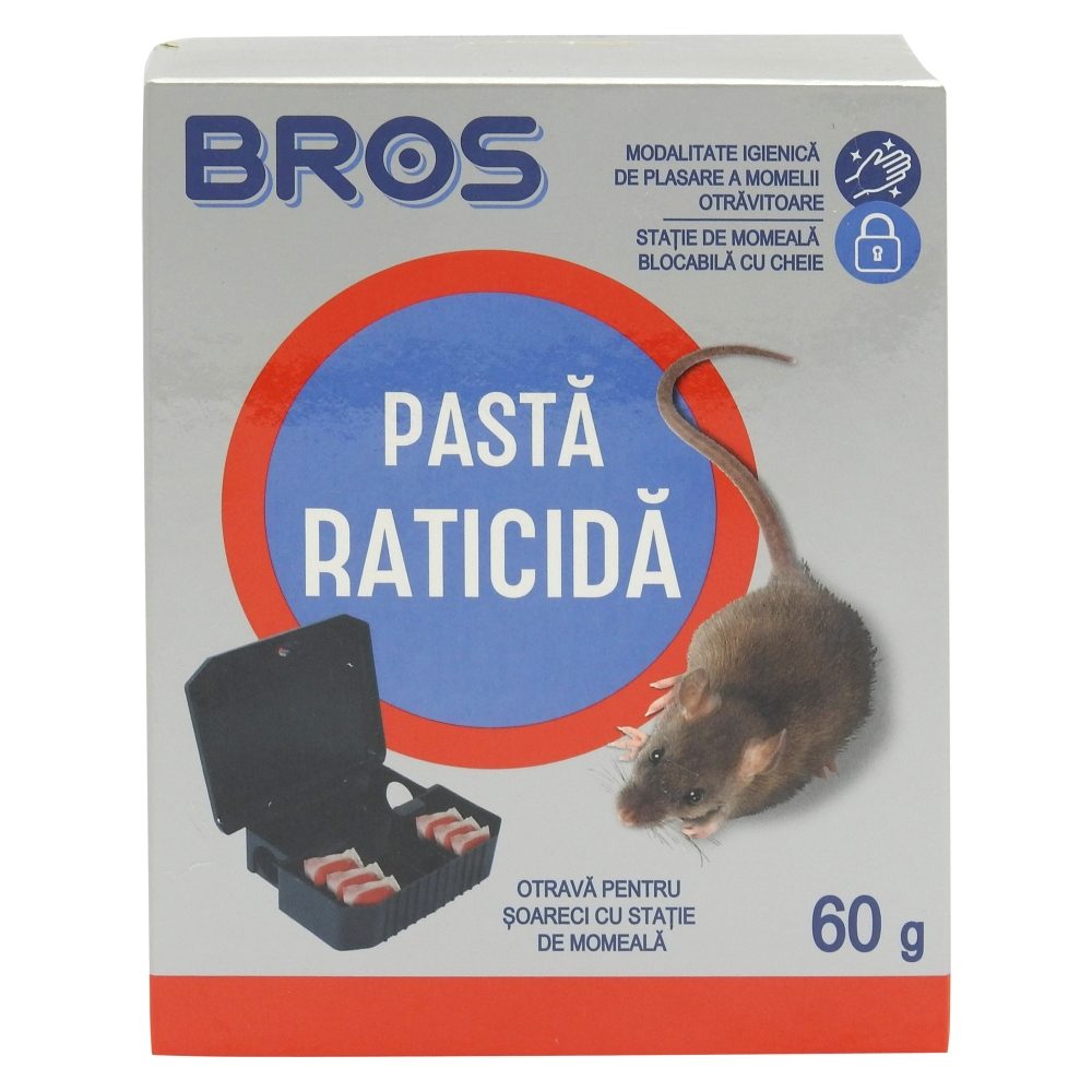 BROS - statie momeala cu pasta raticida 60 g