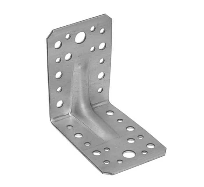Coltar perforat ranforsat pentru lemn zincat 105x105x90x1,5 mm KPS2-40222 Domax
