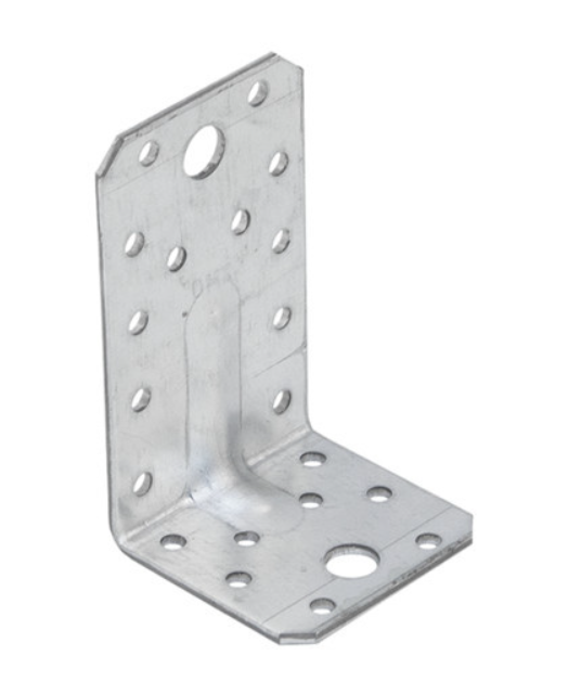 Coltar perforat ranforsat pentru lemn zincat 90x50x55x1,5 mm KPS3-40232 Domax