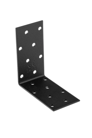 Coltar perforat pentru lemn negru 80x80x40x2,0 mm KM7-41072 Domax
