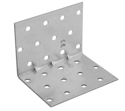 Coltar perforat ranforsat pentru lemn zincat 80x80x80x1,5 mm KMP9-4139 Domax