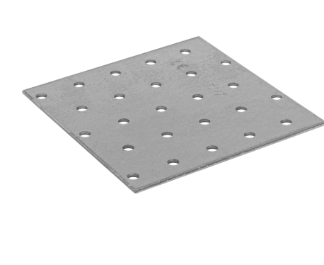 Placa perforata pentru lemn zincata 100x100x2,0 mm PP35-4435 Domax