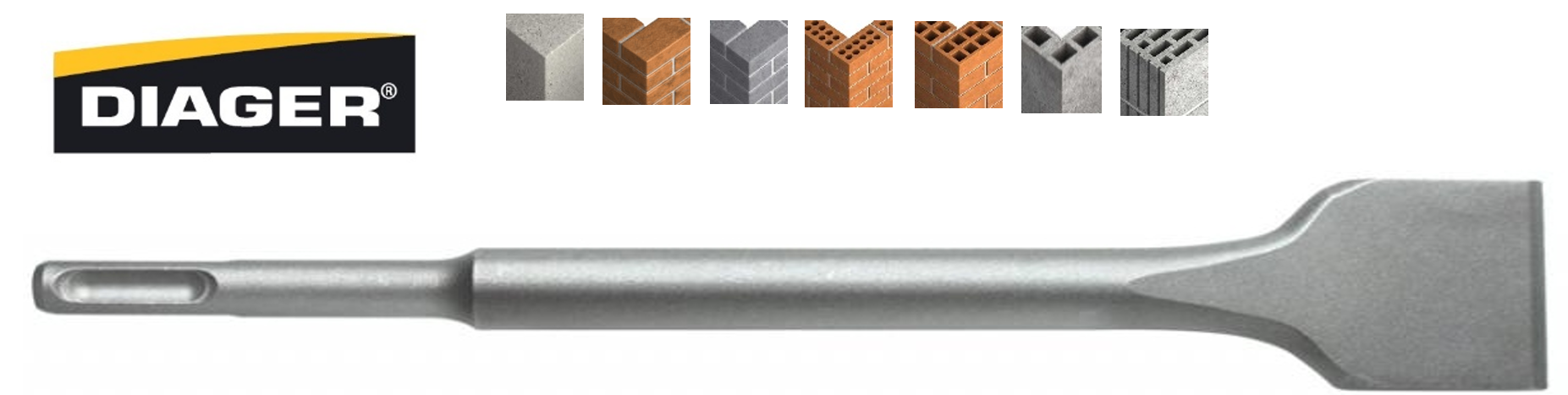 Dalta lata SDS-Plus Diager 20x240 mm, DLDS20X240