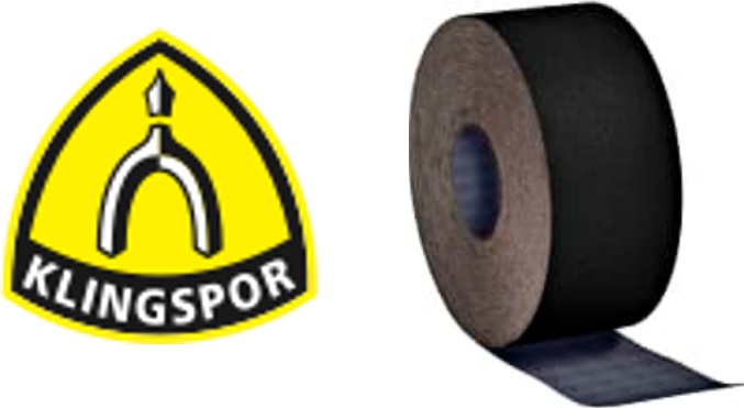 Rola abraziva pe suport de panza KL382G, granulatie G100, 10 mm x 50 m, Klingspor KL382G100