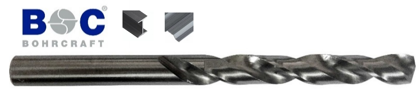 Burghiu cilindric scurt pentru metal DIN338 HSS, tip N, laminat, Bohrcraft 2x49 mm, U11000100200