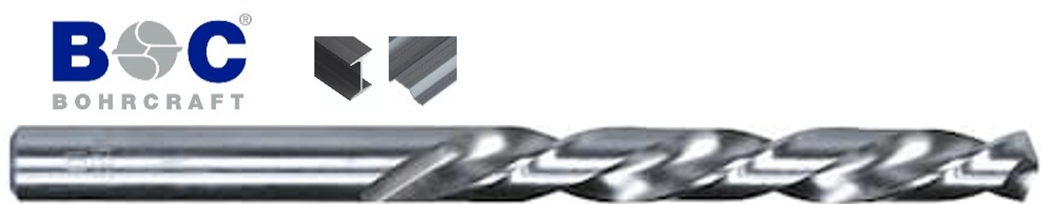 Burghiu cilindric scurt pentru metal DIN338 HSS-G, tip N, rectificat, Bohrcraft 1x34 mm, U11200100100