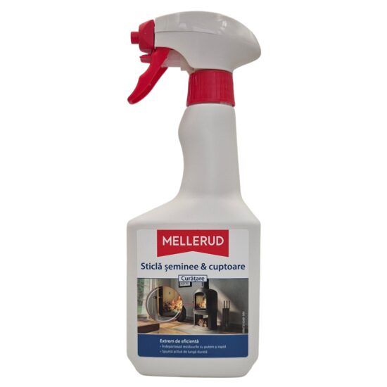 Soluție pentru curățarea sticlei de șemineu și cuptor MELLERUD, 500ml
