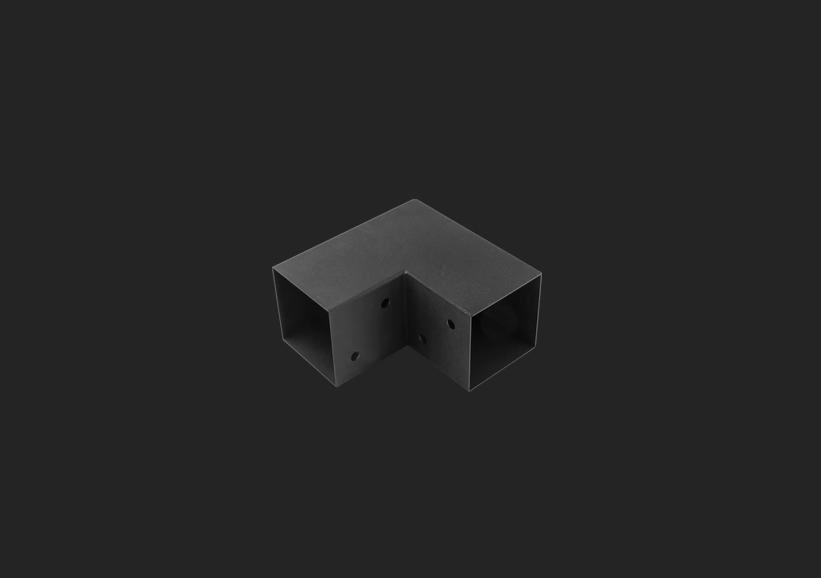 Conector pentru pergola negru 102x206x204x2,0 mm GPL100C-96075102 Domax