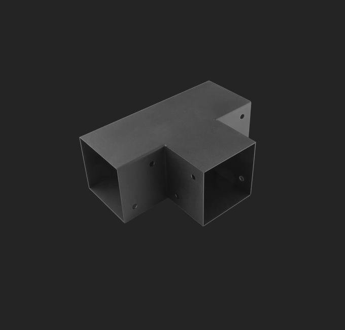 Conector pentru pergola negru 92x185x275x1,6 mm GPT90C-96076092 Domax