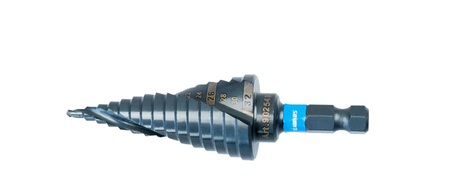 Burghiu in trepte cu 2 canale elicoidale Kronus 4-32 mm, lungime 71.5 mm, U902549
