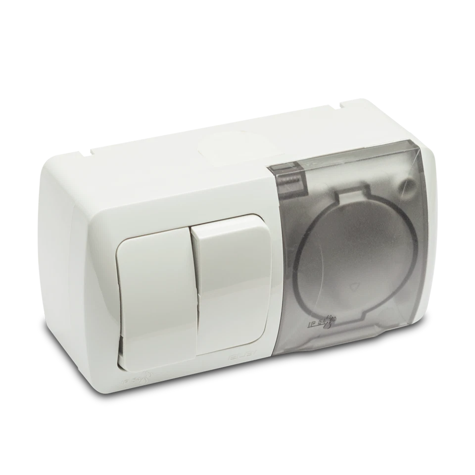 Eva-modul Comutator+priza cu CP cu Capac Pt
