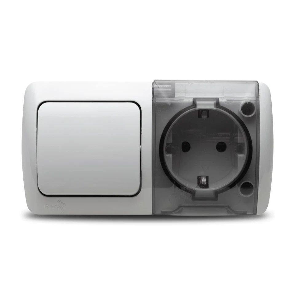 Eva-modul Intrerupator+priza cu CP cu Capac Pt