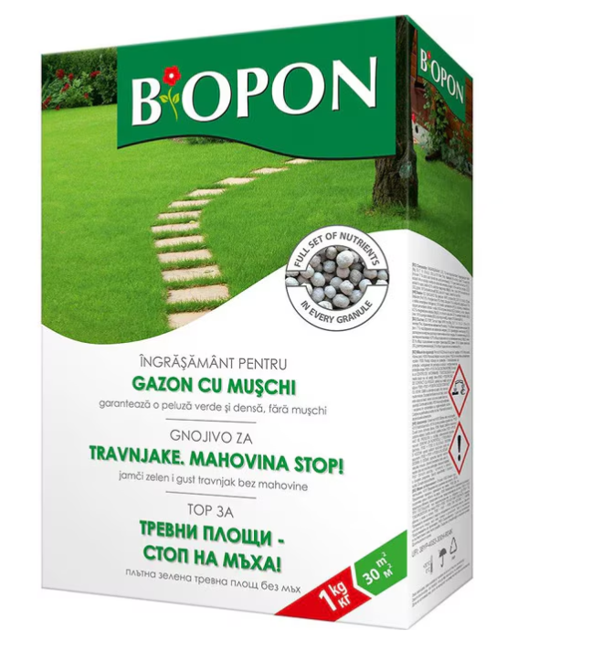 BIOPON ingrasamant gazon cu muschi control 1 kg