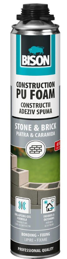 Spuma poliuretanica pentru BCA si caramizi BISON, adeziv