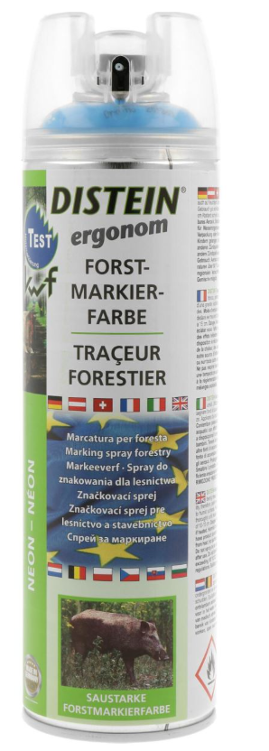 DISTEIN Spray marcaj forestier albastrufluorescent - 500ml