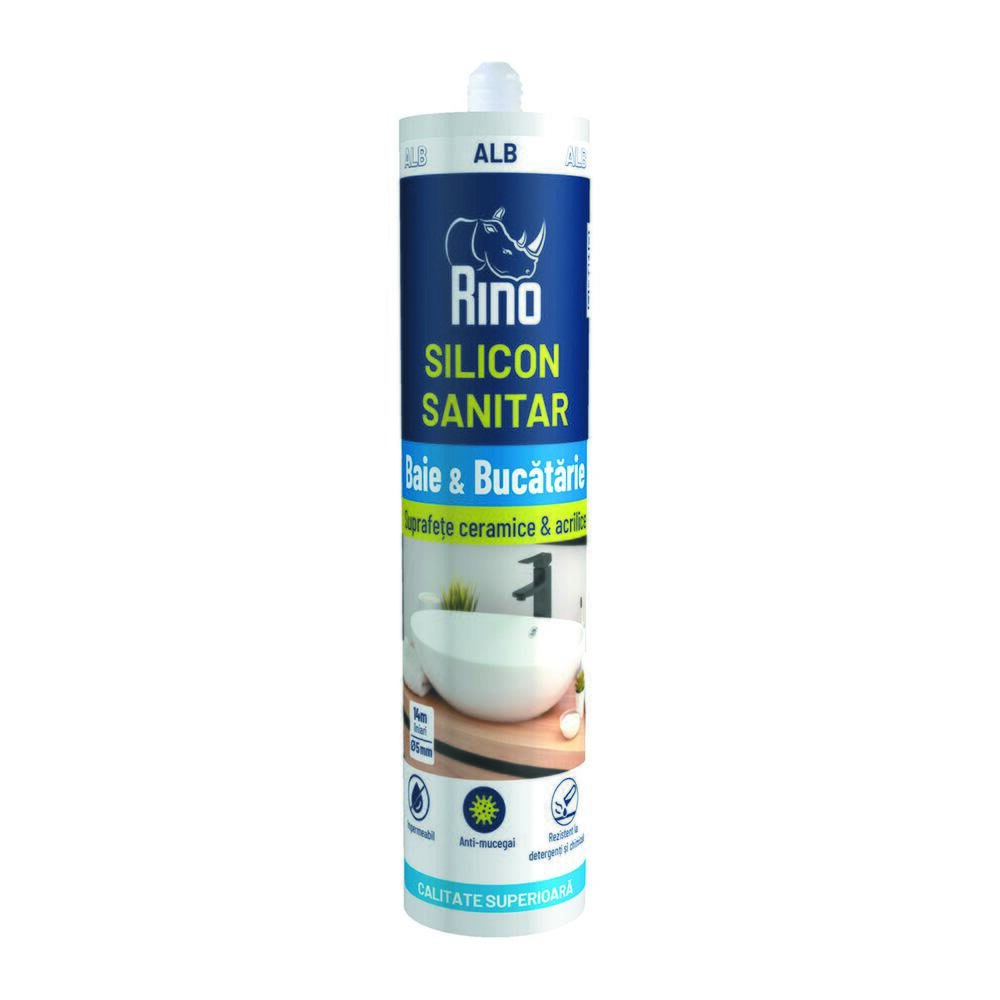 RINO Silicon sanitar alb 280ml H3779