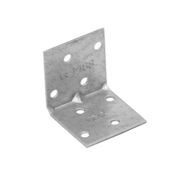 Coltar perforat ranforsat pentru lemn zincat 40x40x40x1,5 mm KMP1-4131 Domax
