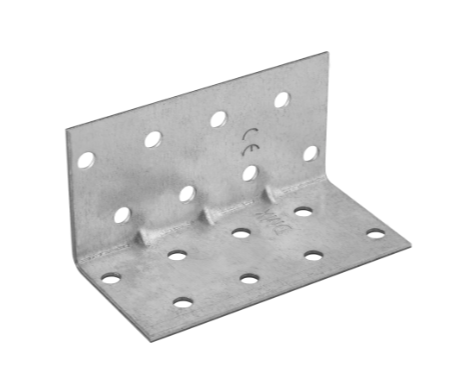 Coltar perforat ranforsat pentru lemn zincat 40x40x80x1,5 mm KMP3-4133 Domax