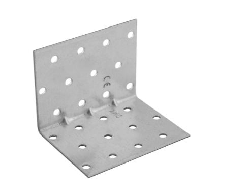 Coltar perforat ranforsat pentru lemn zincat 60x60x80x1,5 mm KMP6-4136 Domax