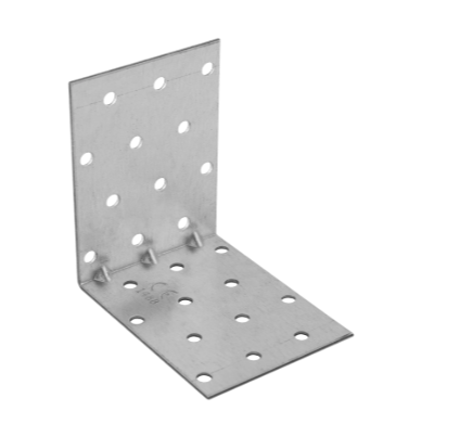 Coltar perforat ranforsat pentru lemn zincat 80x80x60x1,5 mm KMP8-4138 Domax