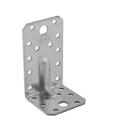 Coltar perforat ranforsat pentru lemn zincat 90x50x55x2,5 mm KP3-4023 Domax