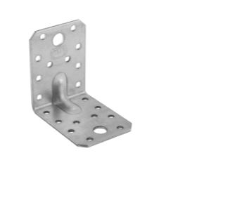 Coltar perforat ranforsat pentru lemn zincat 70x70x55x2,5 mm KP4-4024 Domax