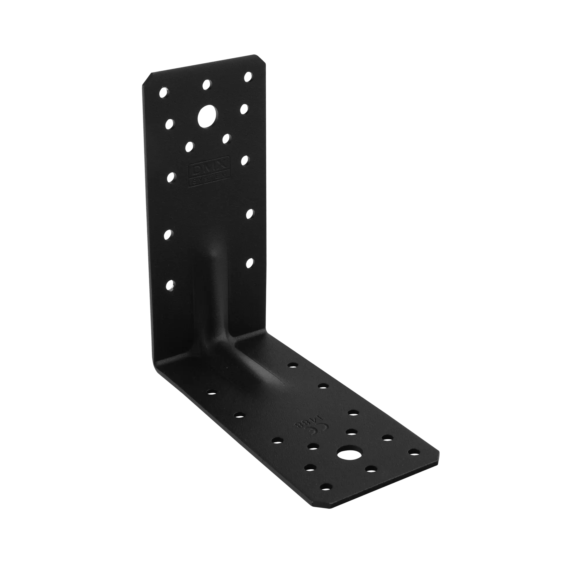 Coltar perforat ranforsat pentru lemn negru tip C 140x140x65x2,5 mm KP5-402502 Domax