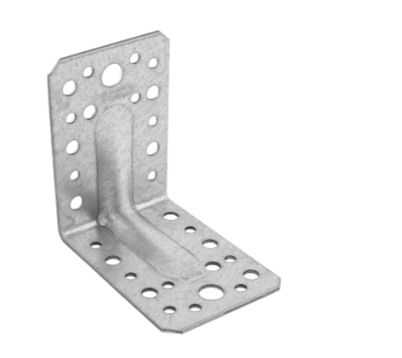 Coltar perforat ranforsat pentru lemn zincat 90x90x65x2,0 mm KPL1-4051 Domax