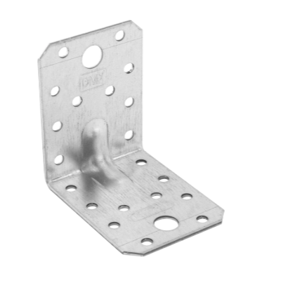 Coltar perforat ranforsat pentru lemn zincat 70x70x55x2,0 mm KPL4-4054 Domax