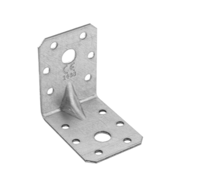 Coltar perforat ranforsat pentru lemn zincat 60x60x45x2,0 mm KPL6-4056 Domax