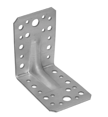 Coltar perforat ranforsat pentru lemn zincat 90x90x65x1,5 mm KPS1-40212 Domax