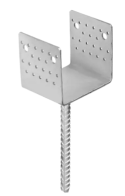 Suport stalp tip U cu tija zincat la cald 46x100x40x4,0 mm PSL45U-4814 Domax