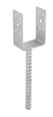 Suport stalp tip U cu tija zincat 91x100x5 mm pentru stalp 90 mm PSL90U-4913 Domax
