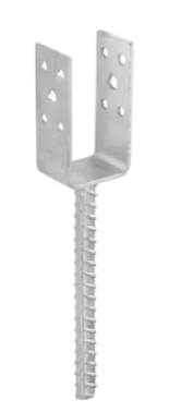 Suport stalp tip U cu tija zincat 71x100x5 mm pentru stalp 70 mm PSL70U-4910 Domax