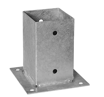 Suport stalp cu fixare in suruburi zincat 91x150x2 mm PSP90-4842 Domax