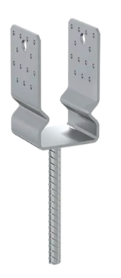 Suport stalp tip U zincat la cald 81x350x150x4,0 mm PSSZ80-480982 Domax
