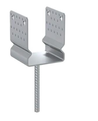 Suport stalp tip U zincat la cald 121x350x150x4,0 mm PSSZ120-480984 Domax