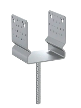 Suport stalp tip U zincat la cald 141x350x150x4,0 mm PSSZ140-480985 Domax