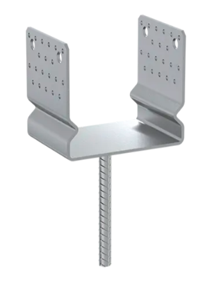Suport stalp tip U zincat la cald 161x350x150x4,0 mm PSSZ160-480986 Domax